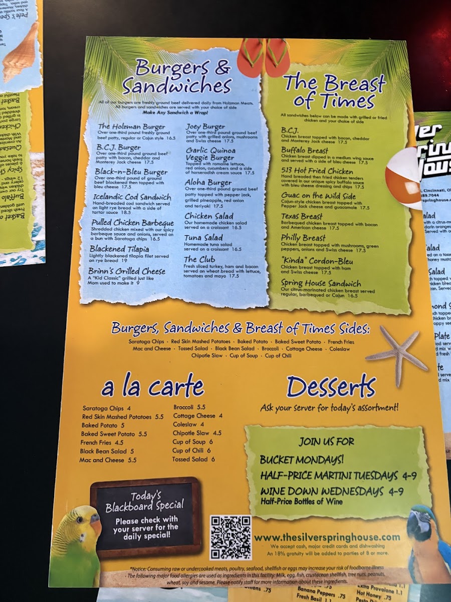 Silver Spring House Restaurant Menu - Image 4