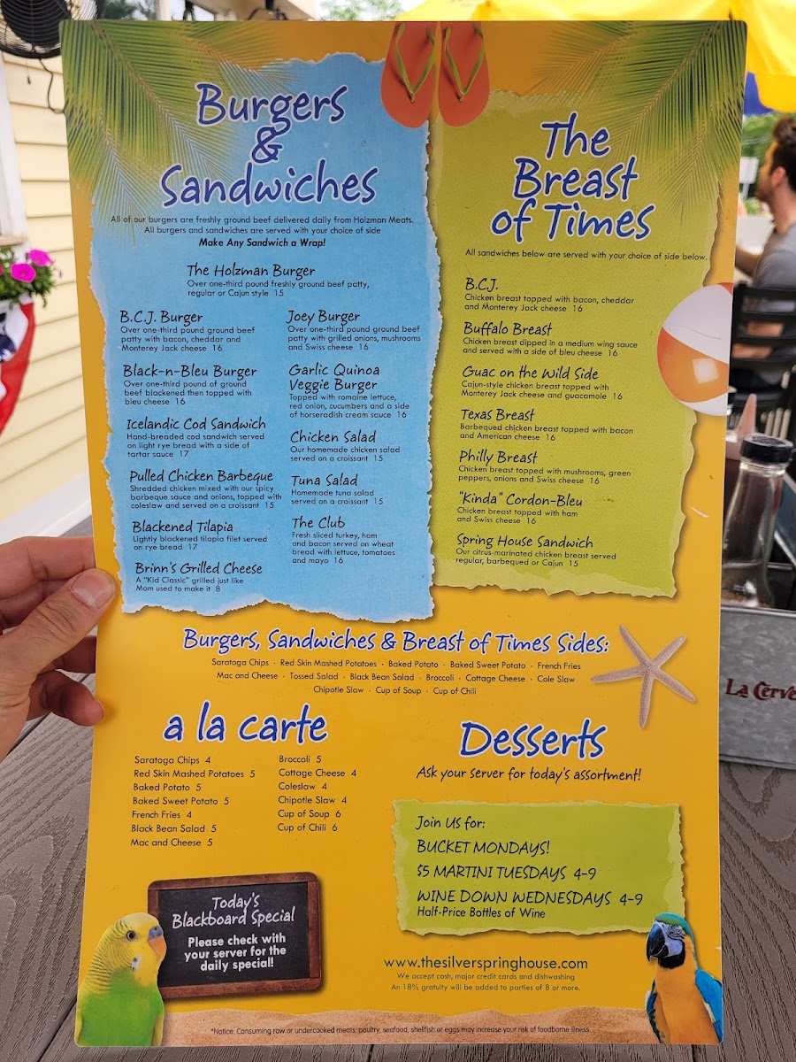 Silver Spring House Restaurant Menu - Image 6